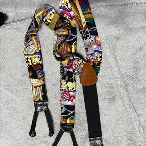 Vintage Nicole Miler Multicolor Movie-Themed Suspenders.
